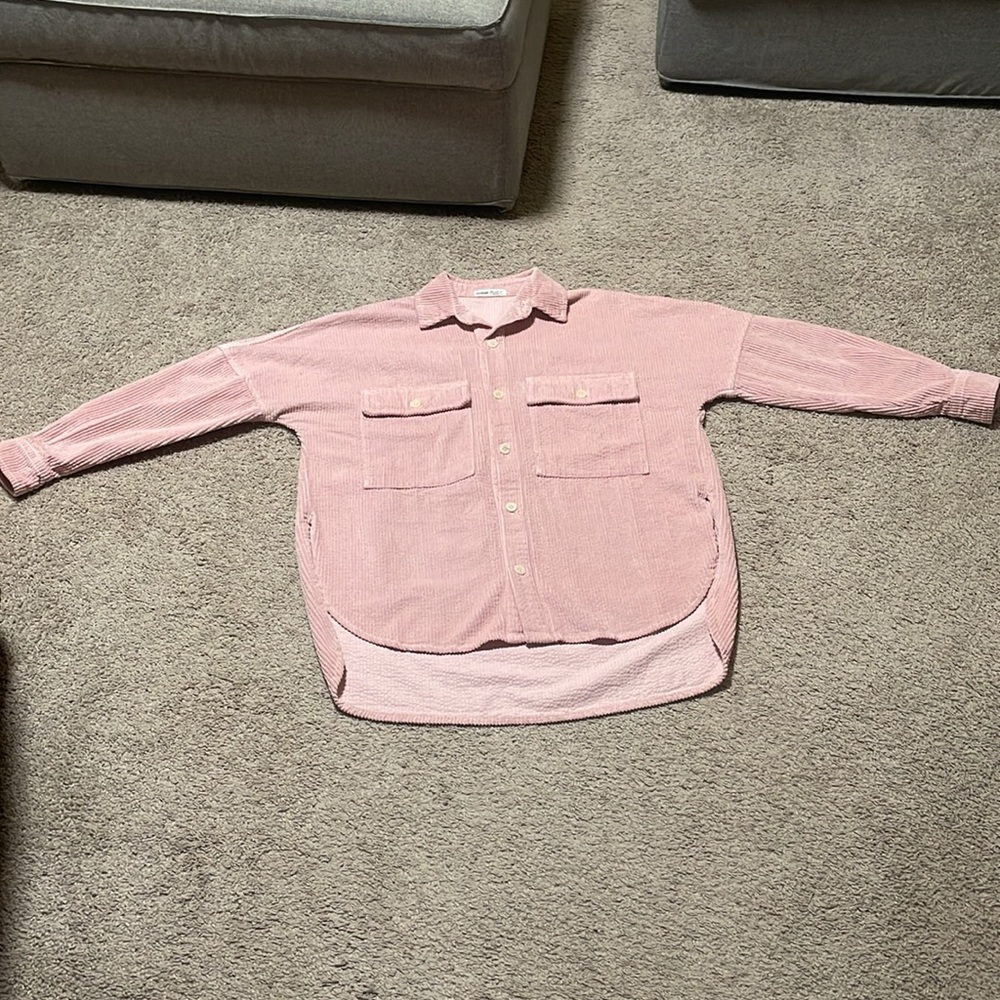 🤑 Free People x CP Shades Oversized Corduroy Button Down Shirt - Picture 12 of 12